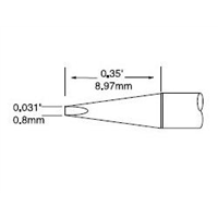 Metcal UFTC-7CHL08 soldering iron tip